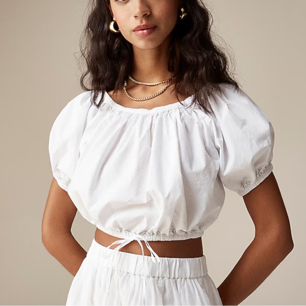 J. Crew cinched waist crop top